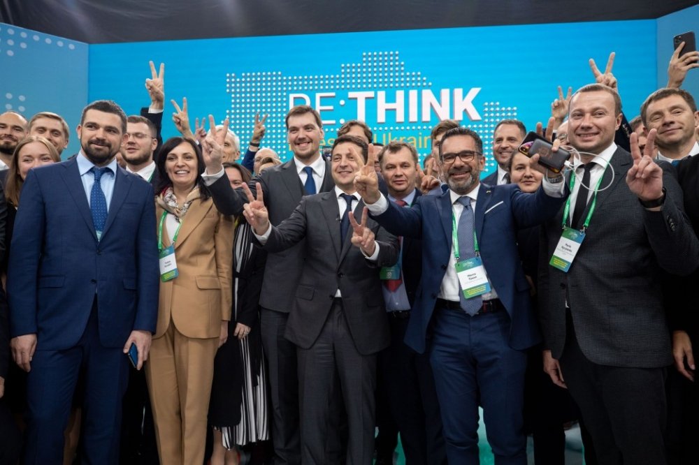 Ukrainian President Volodymyr Zelenskyy at the RE: THINK. Invest in Ukraine Forum in Mariupol. Source: president.gov.ua