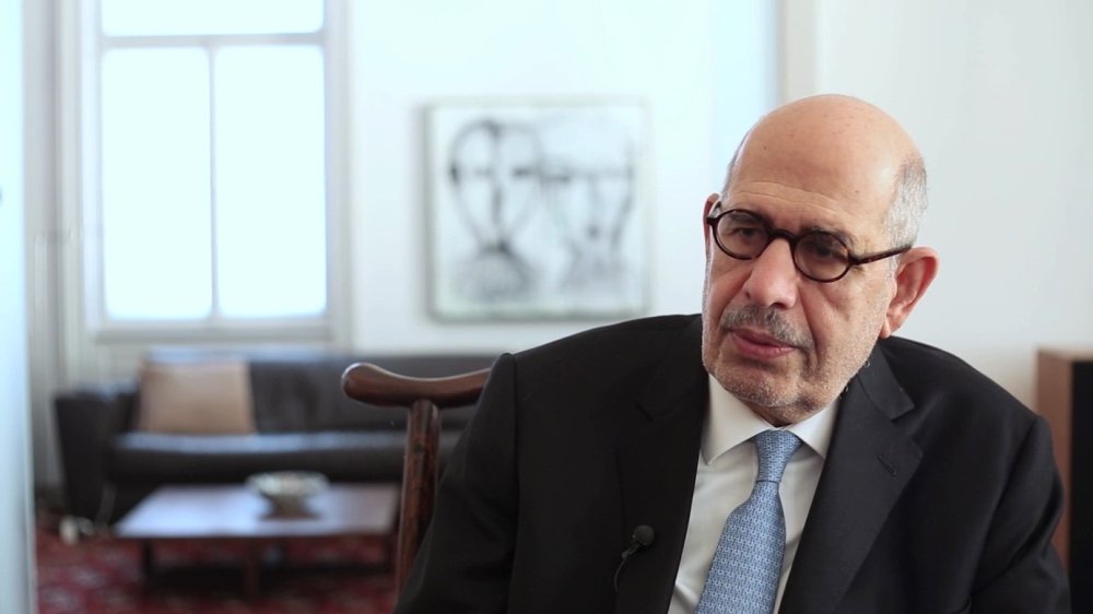 Still from interview with former IAEA Director Mohammed ElBaradei