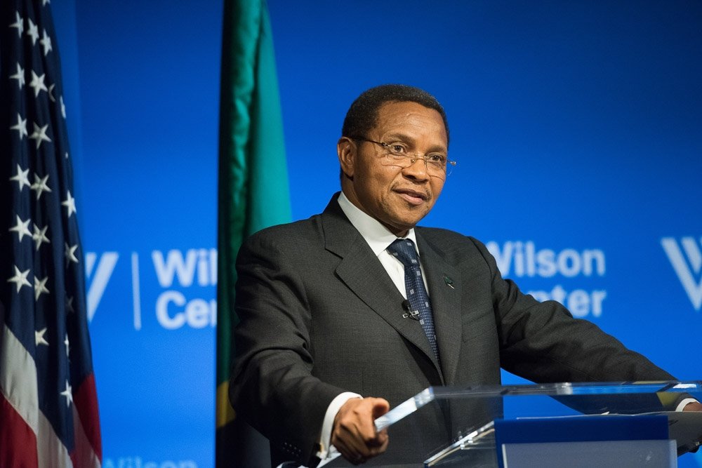 Outgoing Tanzanian President Jakaya Kikwete speaking at the Wilson Center on April 3, 2015. Photo by