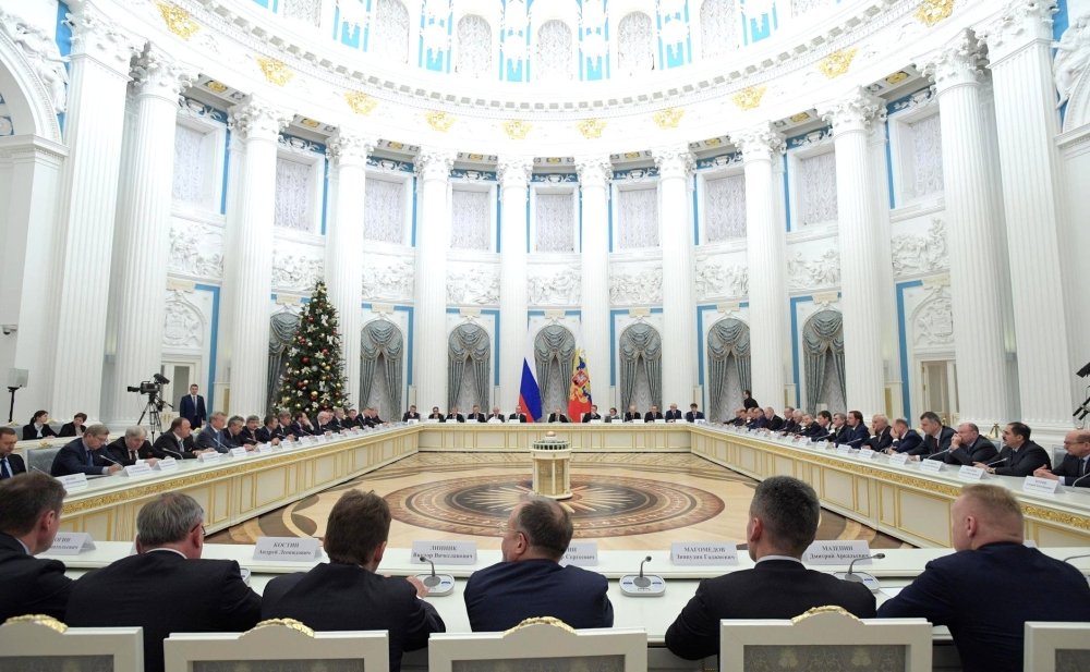 Meeting with Russian business community representatives in 2016. Source: Kremlin.ru