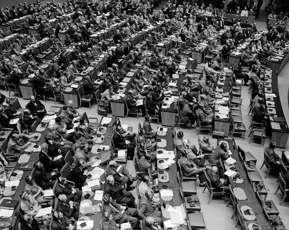 Andrei Vyshinsky speaks at the United Nations General Assembly, September 18, 1947.