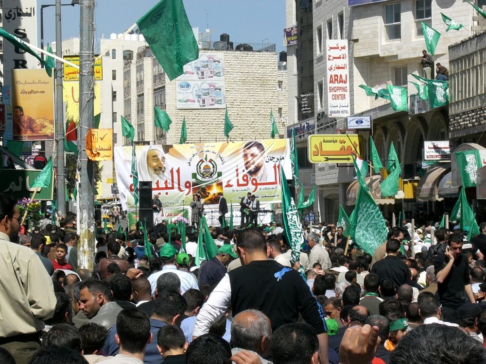 Hamas rally in Ramallah