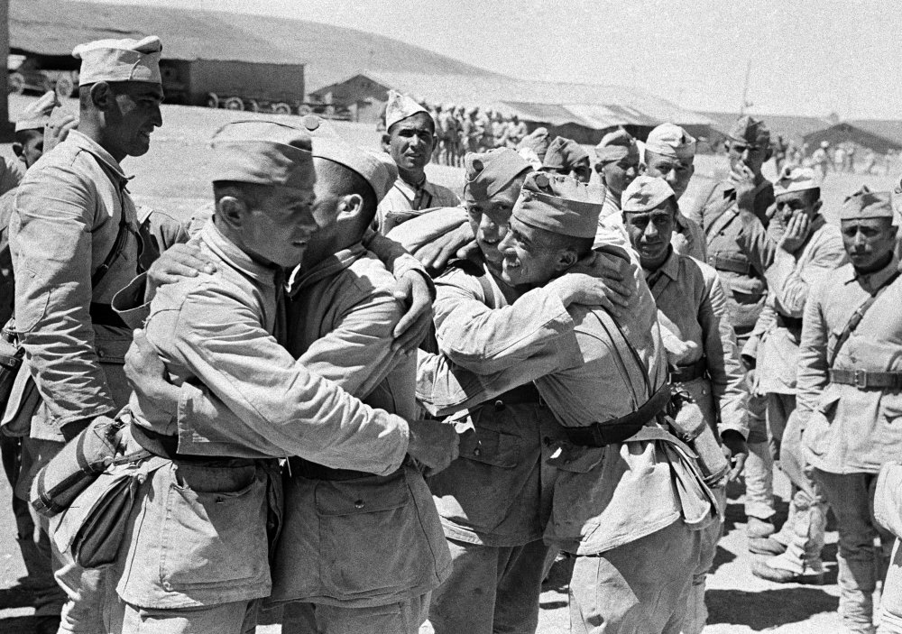 Turkish members of the United Nations Forces in Korea, just before departing Turkey, August 1950.