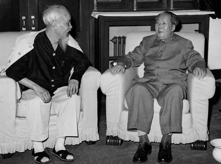 Mao Zedong and Ho Chi Minh, May 1965