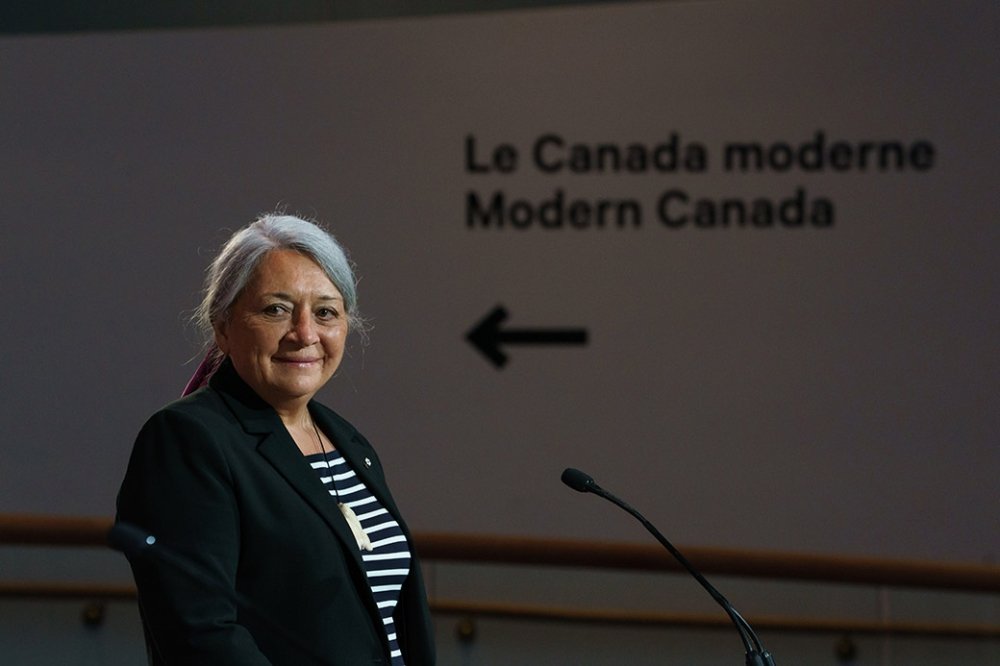 Mary Simon, the new governor general of Canada, at the announcement event for her nomination.