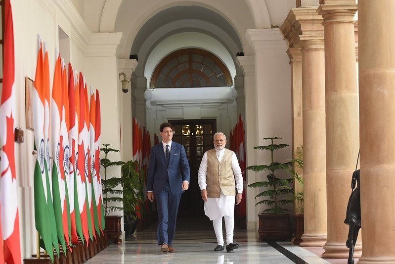 Trudeau and Modi in New Delhi 2018