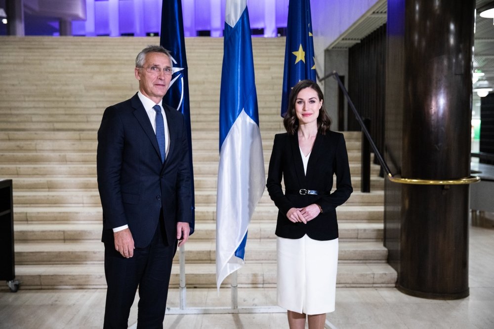 NATO Secretary General Jens Stoltenberg and Finnish Prime Minister Sanna Marin
