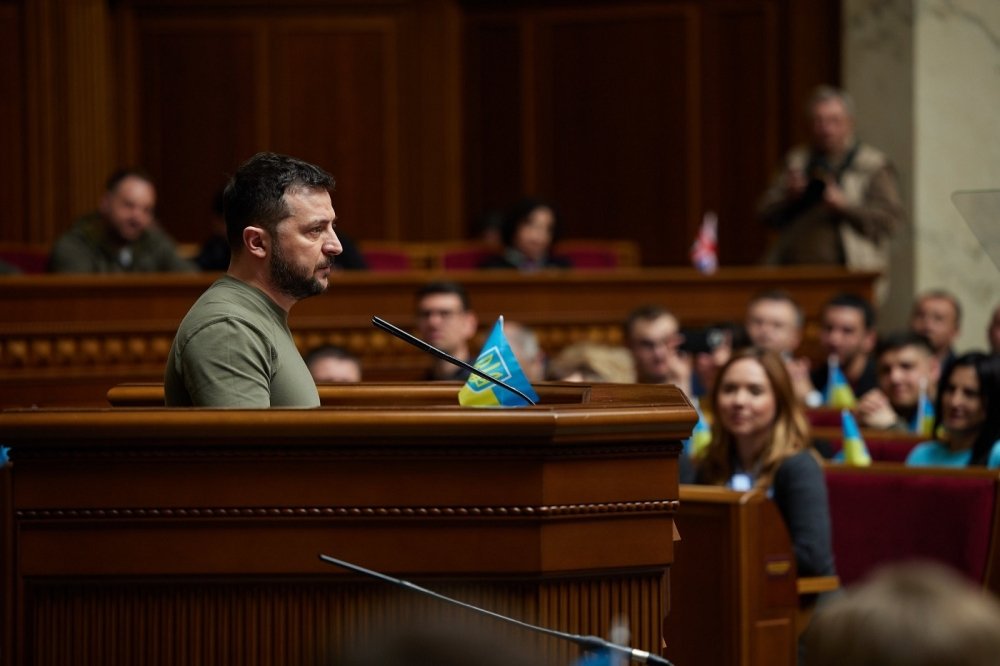 President Zelensky speaking 