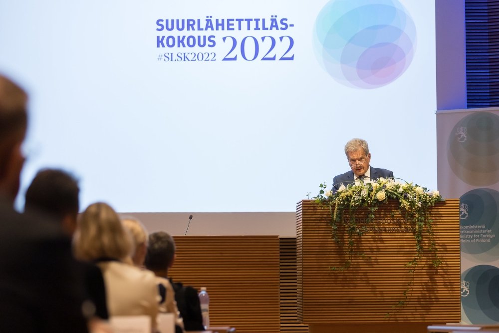 Niinistö spoke at the ambassadors' meeting