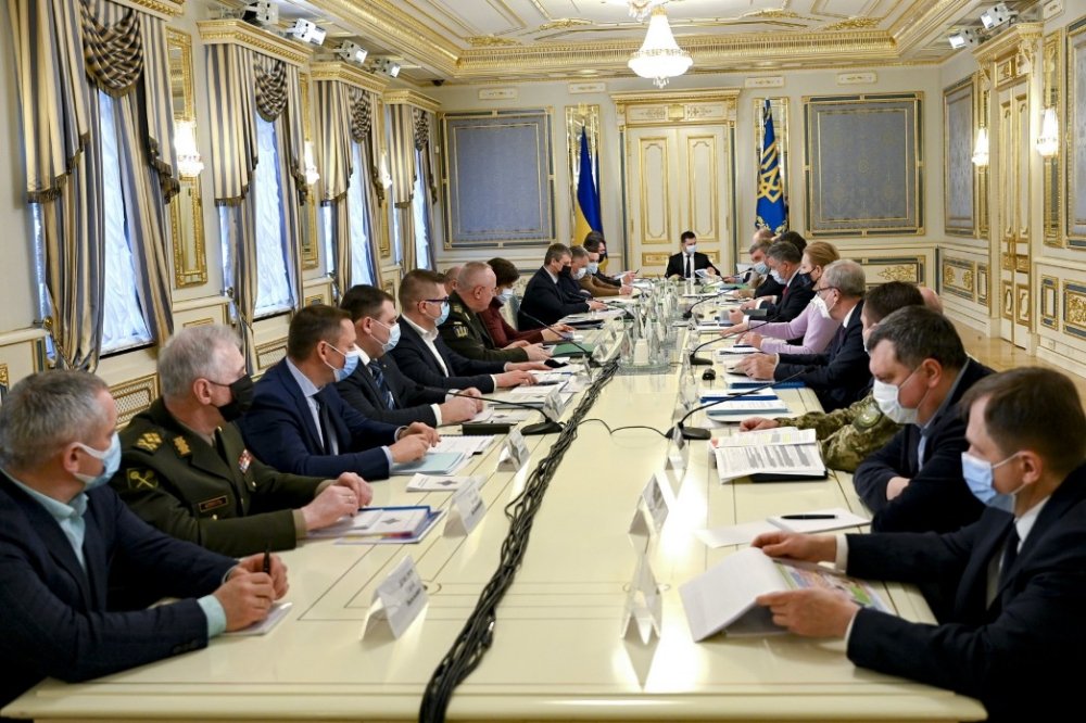 The meeting of the National Security and Defense Council of Ukraine chaired by President Volodymyr Zelensky