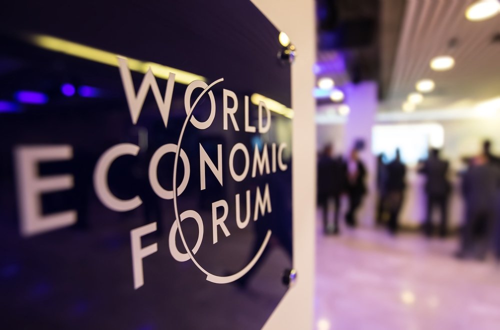 Emblem of the World Economic Forum in Davos, Switzerland
