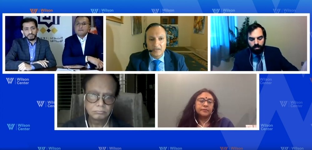 The panelists on the Zoom conference call.