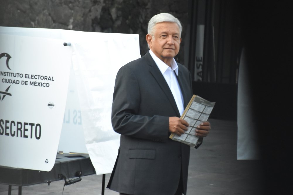 AMLO after casting his vote