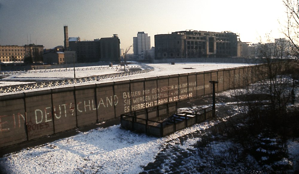 Berlin Wall Potsdamer Platz November 1975 looking east