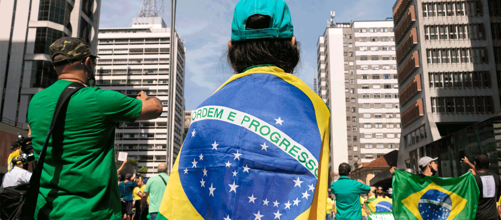 Child with Brazilian Flag