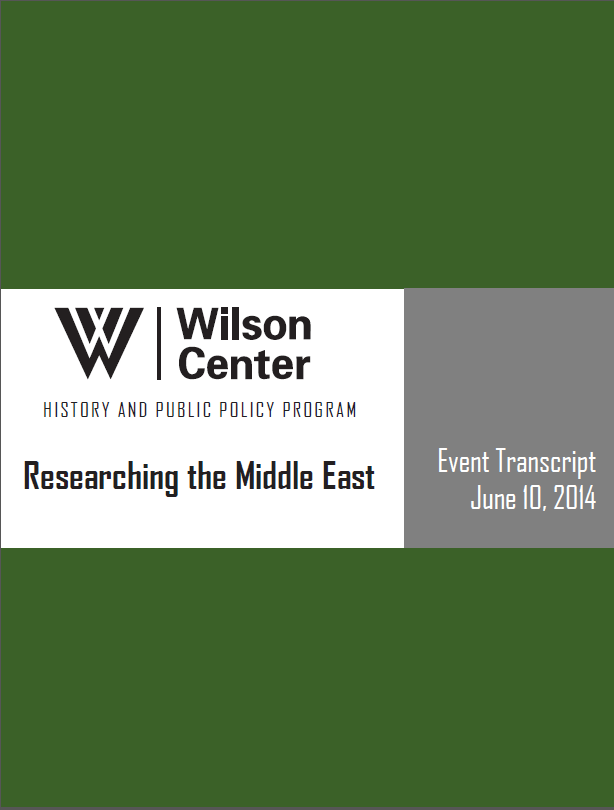 Event Transcript - Researching the Middle East