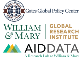 Gates Global Policy Center, William&Mary Global Research Institute, and AidData Logos