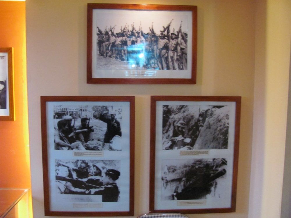 Pictures showing Vietnamese soldiers defending the northern border, Museum of Military History, Hanoi, 2015 