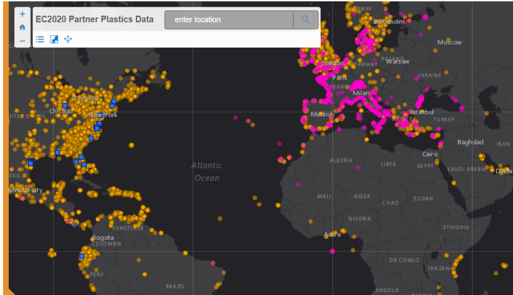 An initial map showing the three datasets MLW, TIDES, and MDMAP on the same map.