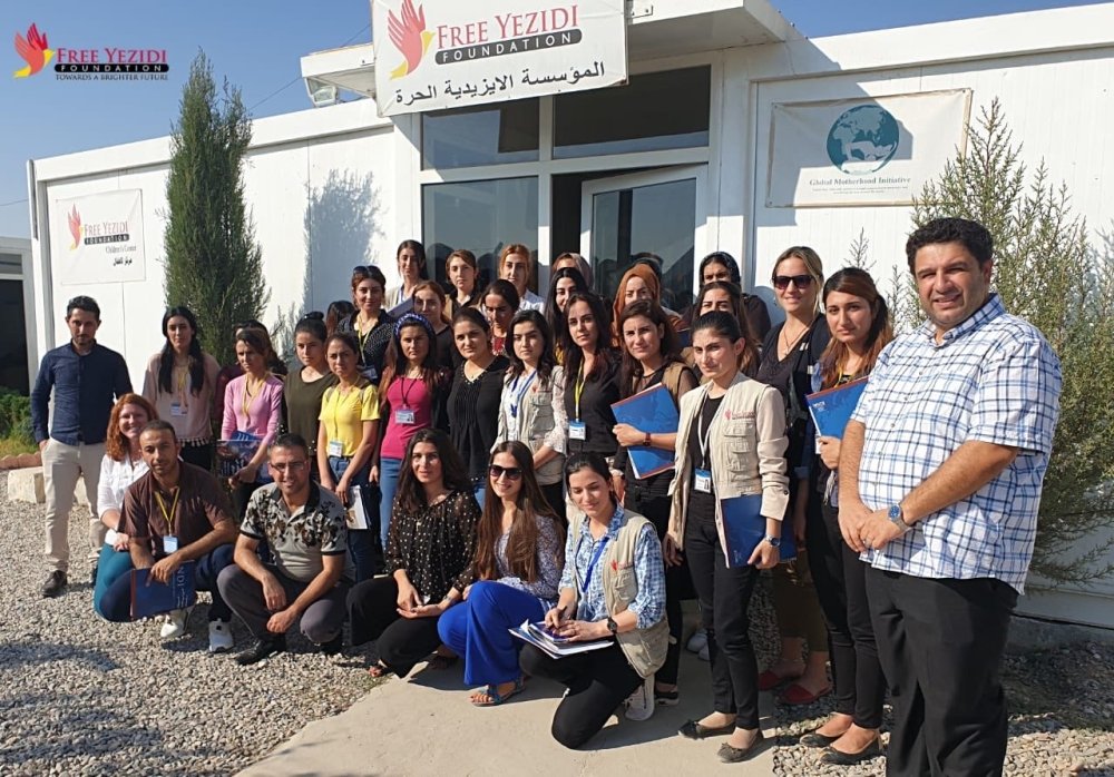 Team members of the Free Yazidi Foundation