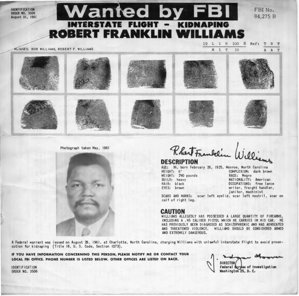 Robert F. Williams FBI Warrant