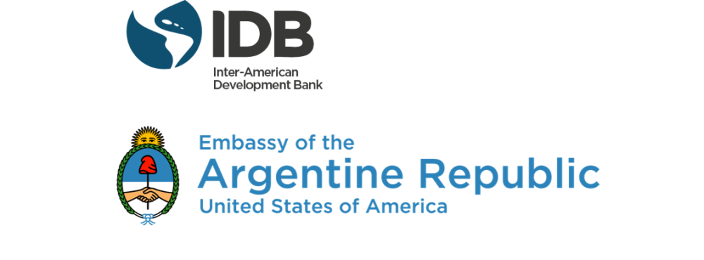 Logos IDB & Embassy of Argentina 