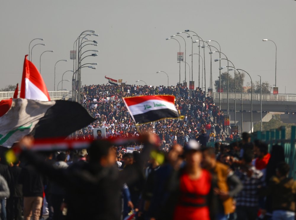 Students protesting in Iraq