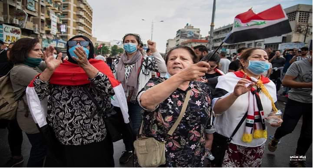 Iraqi women protest