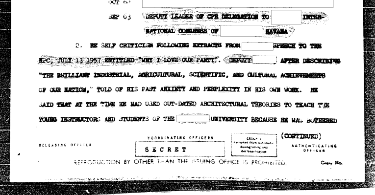 A cable sent from CIA headquarters to an agency officer in Mexico City concerning Liang Sicheng and whether or not he could be persuaded to defect to the United States.
