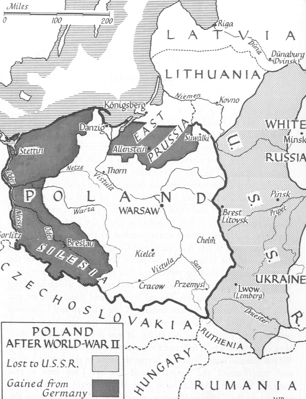 Map of Poland, 1939-1945