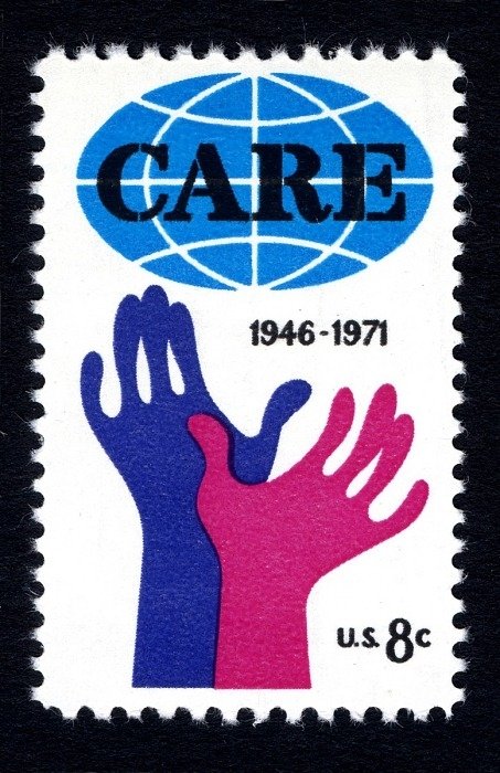A stamp commemorating CARE