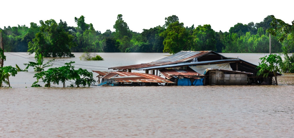 Images of flooded homes