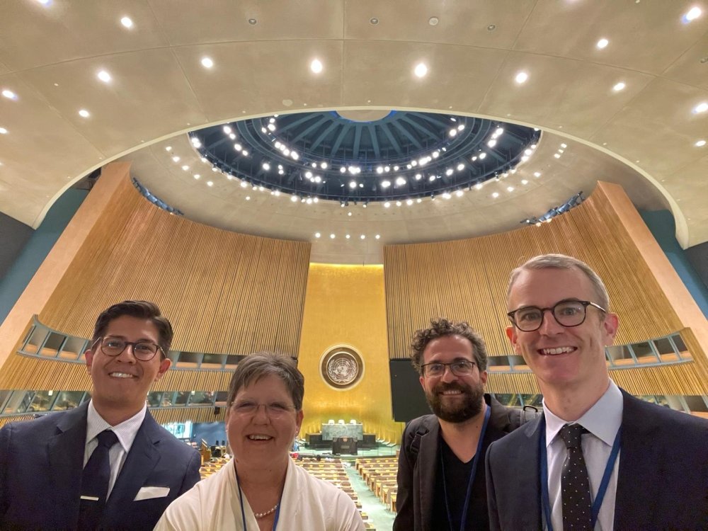 “Re-writing the Constitutional History of the Nuclear Non-Proliferation Treaty” project members at the 2022 NPT Review Conference 