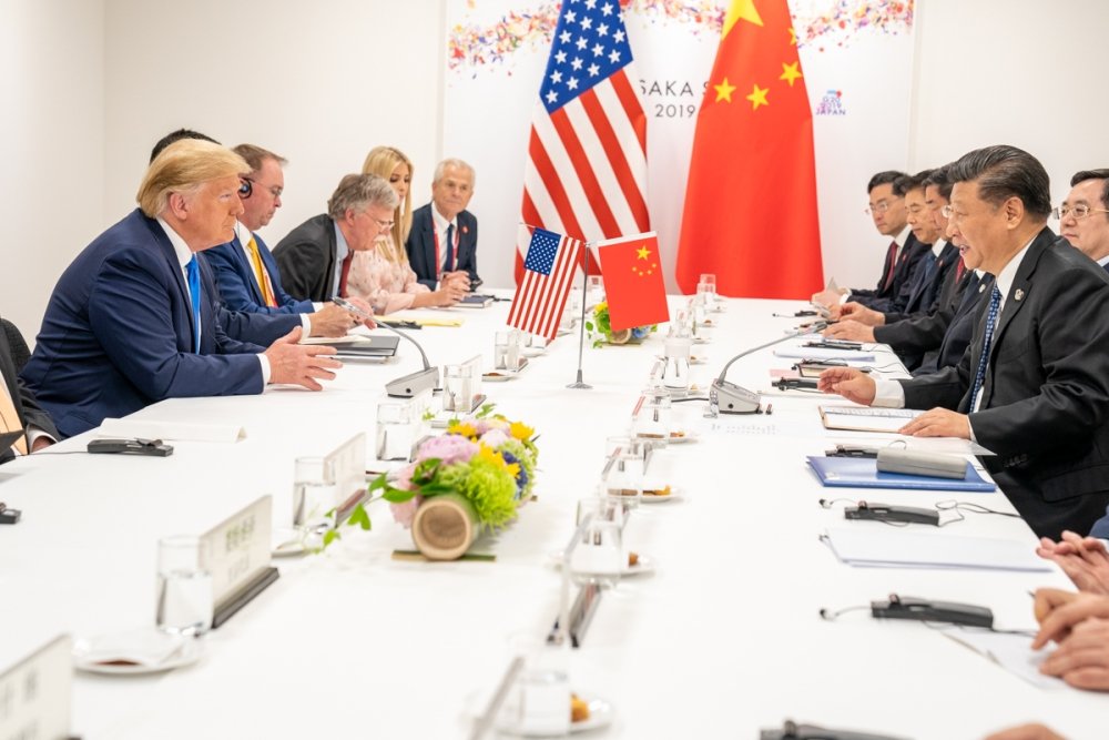 Xi Jinping and Donald Trump at the G20 in Osaka, Japan