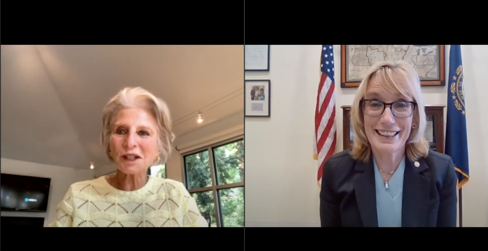 Hon Jane Harman and Senator Maggie Hassan on Zoom from the event