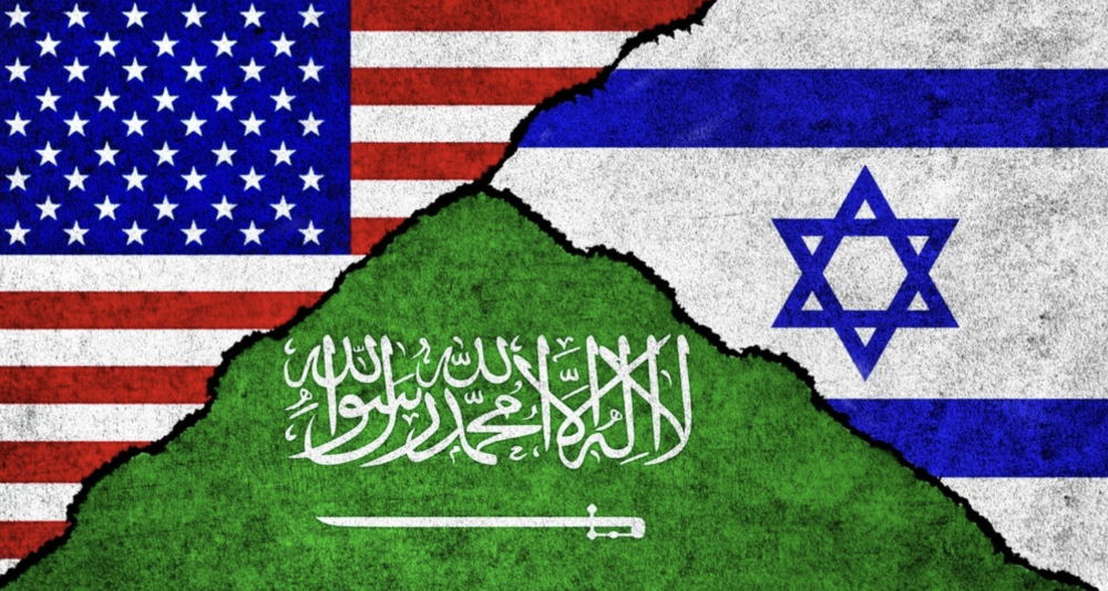 USA Saudi Israel Flag