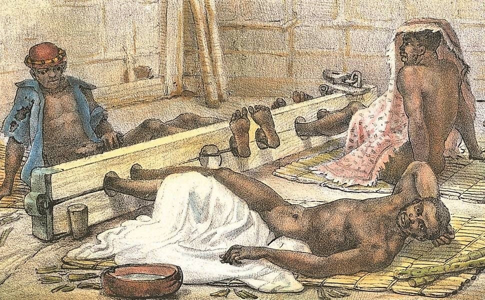Slave housing. Illustration by Jean-Baptiste Debret.