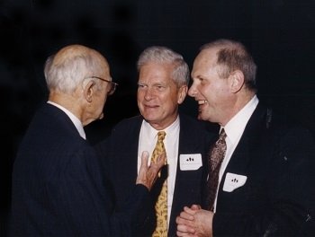Photo of S. Frederick Starr, George F. Kennan, and James H. Billington