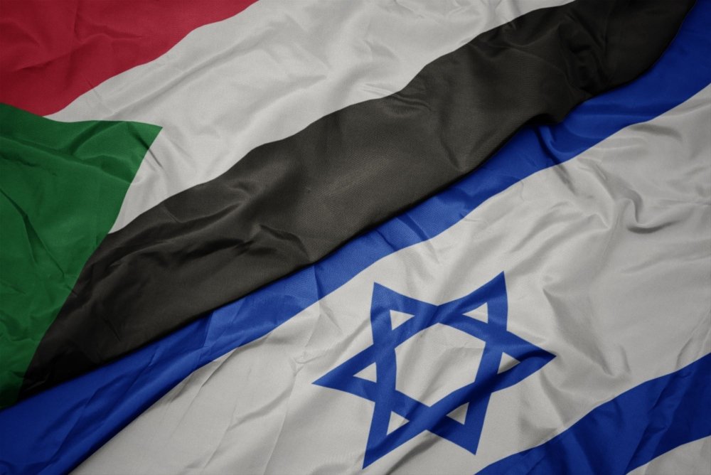 Sudan and Israel Flags