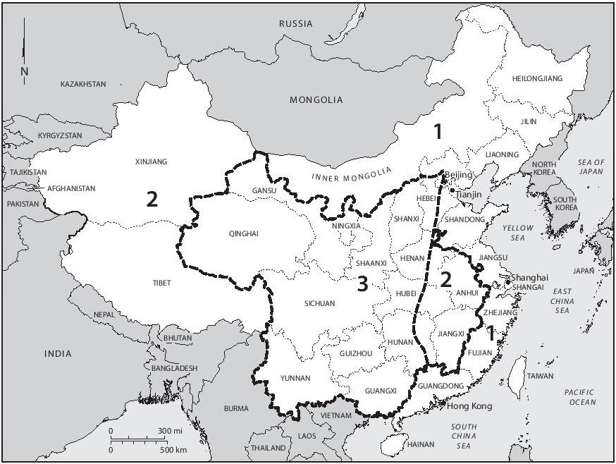 Map of First, Second, and Third Fronts