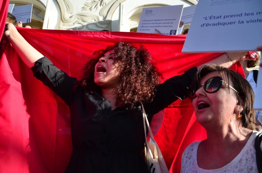 Tunisia Woman Protest