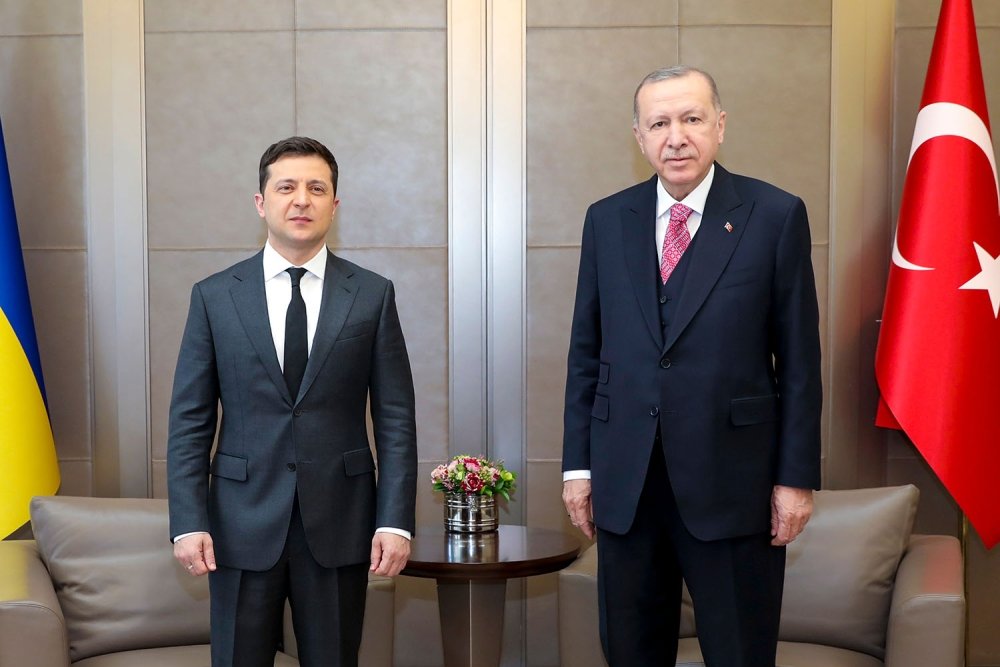 Ukrainian president Vladimir Zelensky and Turkish President Recep Erdogan