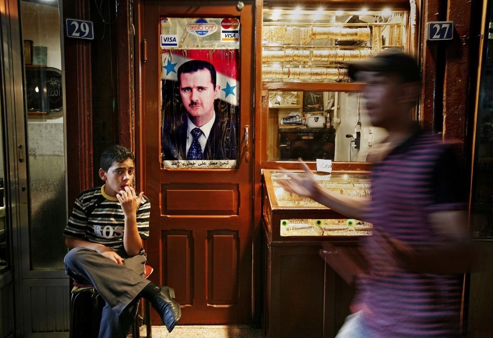 Portrait of al-Assad in Damascus, Syria