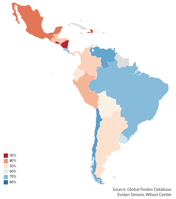 Map - Bank account holders Latam