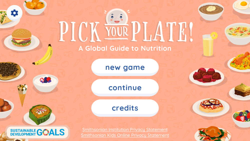 Screenshot of the game Pick Your Plate!