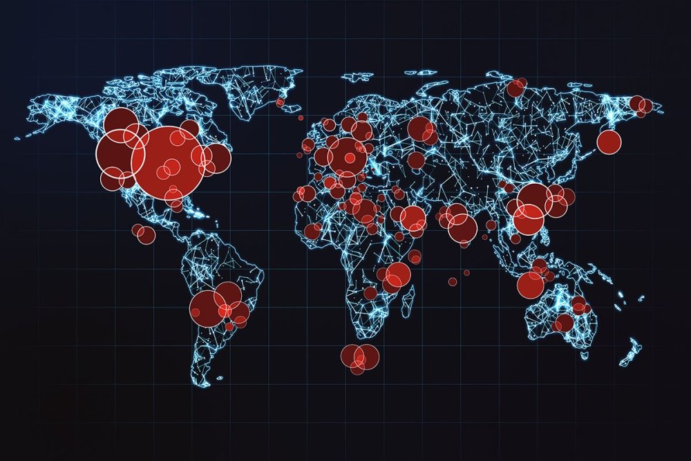 Hotspots on a global map