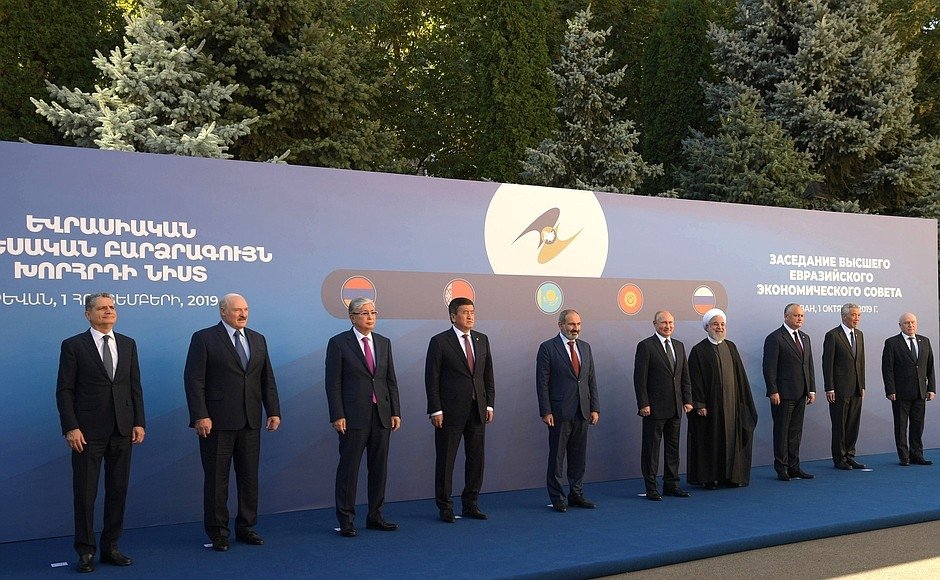 Meeting of the Supreme Eurasian Economic Council in Yerevan, Armenia (October, 2019; photo: en.kremlin.ru)