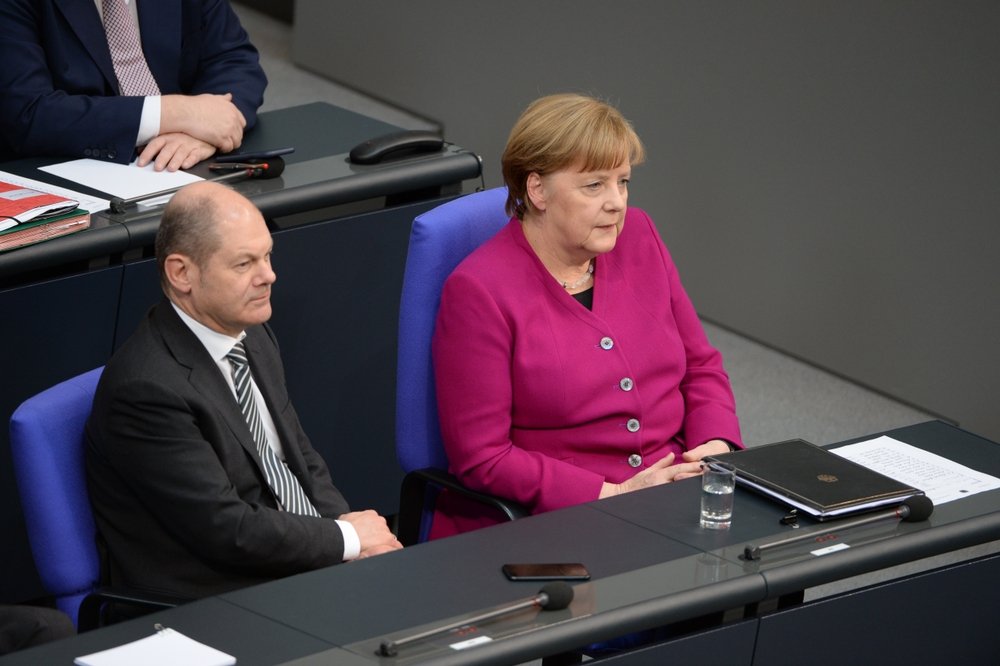 Angela Merkel and Olaf Scholz