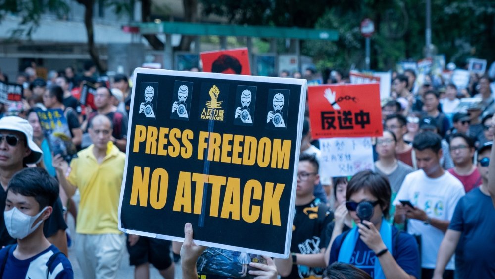 Press Freedom march in Hong Kong