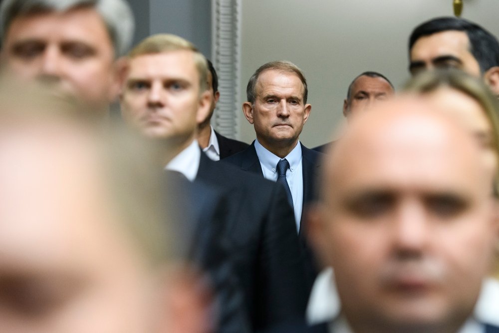 The leader of the Opposition Platform-For Life, Viktor Medvedchuk during a session of the Ukrainian Parliament in Kyiv, Ukraine, 29 August 2019.